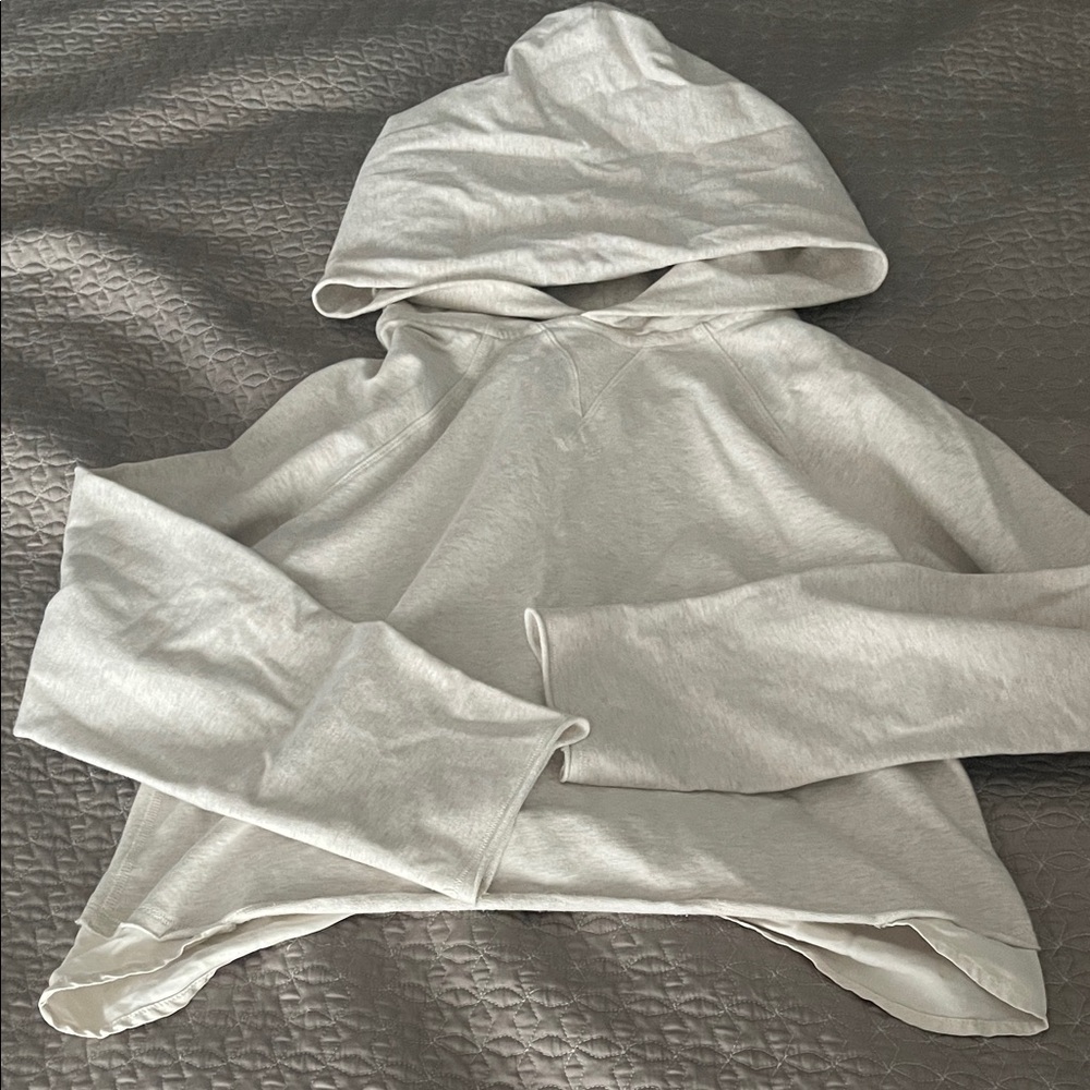 lululemon athletica cream cropped Hoodie